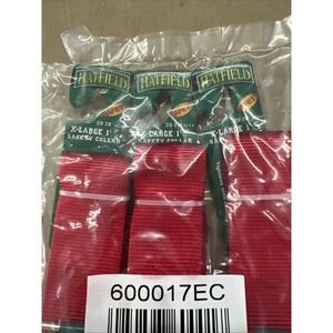 3 Pk Hatfield XL Dog Collar 1-1/2" Slip-Collar Red Safety Collar 20-28" Neck NEW